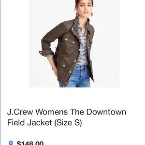 NWOT J.crew Downtown Field Jacket ..mossy green